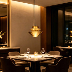Luxury Kitchen Island Pendant Lamp Electroplated Copper Acrylic Small Dining Chandelier Hanging Lamp