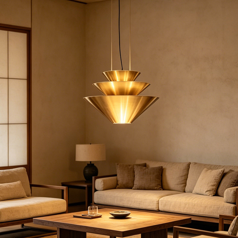 Luxury Kitchen Island Pendant Lamp Electroplated Copper Acrylic Small Dining Chandelier Hanging Lamp
