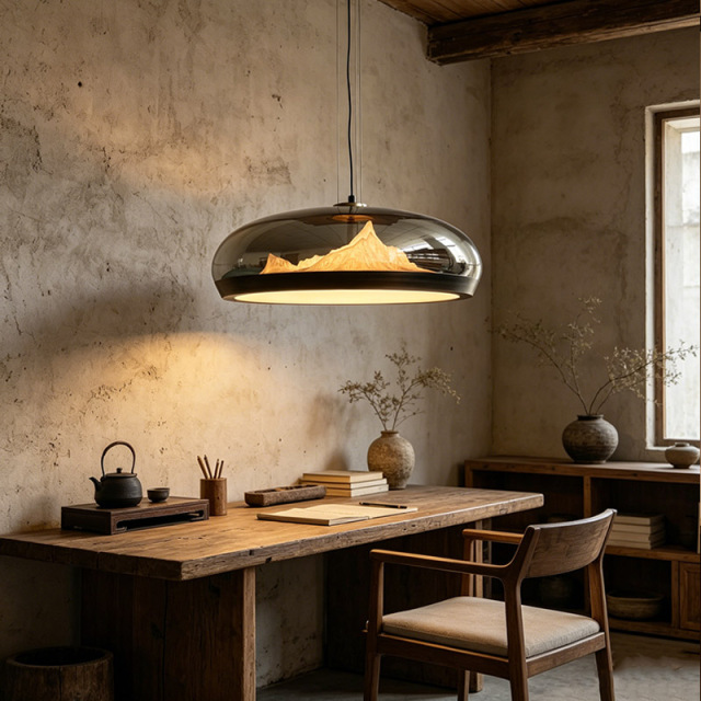 Modern Luxury Hanging Lamp Hotel Home Decor Adjustable Dining Room Ceative Round Glass LED Pendant Lamp