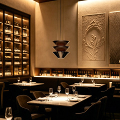 Creative Minimalist Restaurant Chandelier Hotel Dining Room Restaurant Three-tier Coffee Brown Acrylic Pendant Light