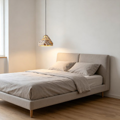 Nordic Bedroom Bedside Chandelier Transparent Stone Homestay Hotel Bar Lamp Restaurant Bedroom Hallway Terrazzo Pendant Light