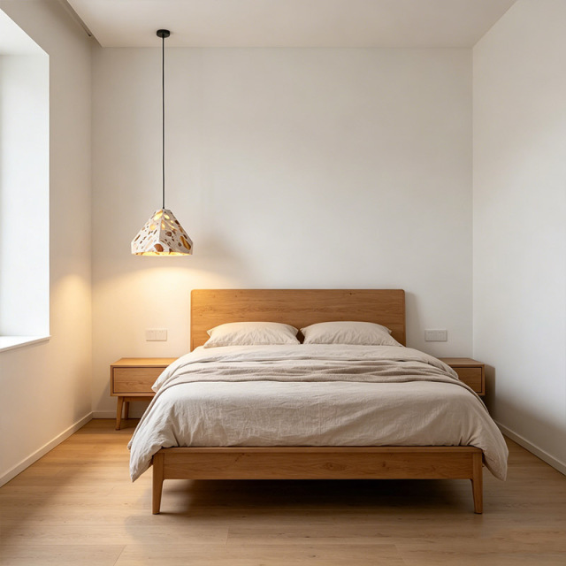Nordic Bedroom Bedside Chandelier Transparent Stone Homestay Hotel Bar Lamp Restaurant Bedroom Hallway Terrazzo Pendant Light