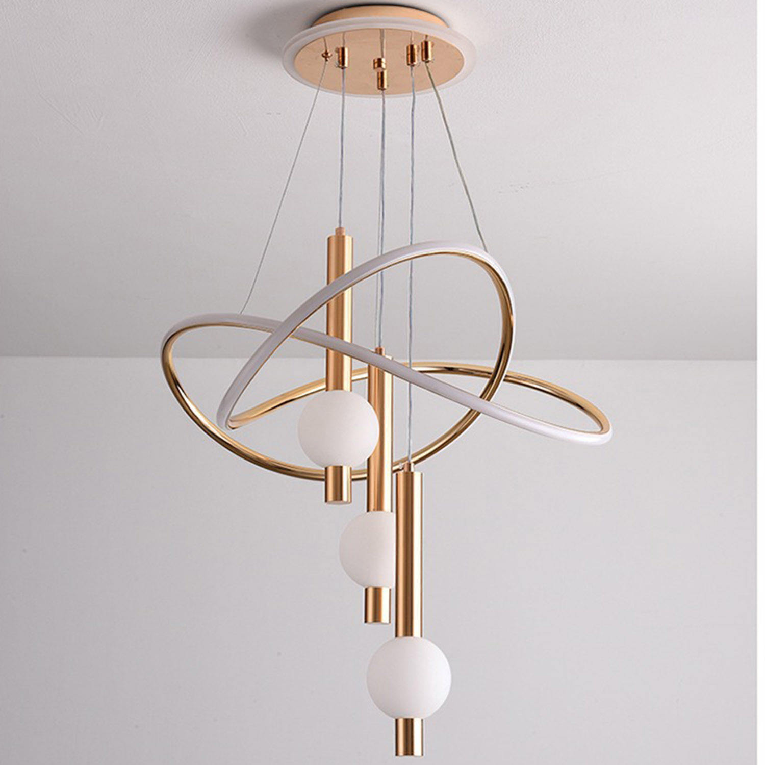 Modern Home Creative Decoration Chandelie Dining Room Pendant Light Luxury LED Lamp Golden Acrylic Ceiling Lamp