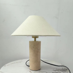 Nordic Modern Study Desk Lamp Hotel Luxury Bedroom Bedside Home Decor Travertine Stone Table Lamp