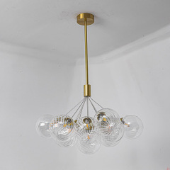 American Style Modern LED Glass Pendant Lamps Hotel Home Dining Room Decorative G9 Bubble Ball Chandelier