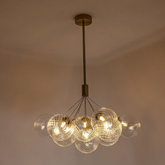 American Style Modern LED Glass Pendant Lamps Hotel Home Dining Room Decorative G9 Bubble Ball Chandelier