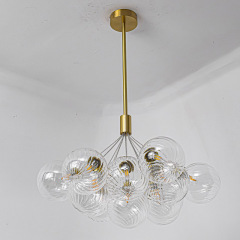 American Style Modern LED Glass Pendant Lamps Hotel Home Dining Room Decorative G9 Bubble Ball Chandelier