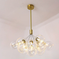 American Style Modern LED Glass Pendant Lamps Hotel Home Dining Room Decorative G9 Bubble Ball Chandelier