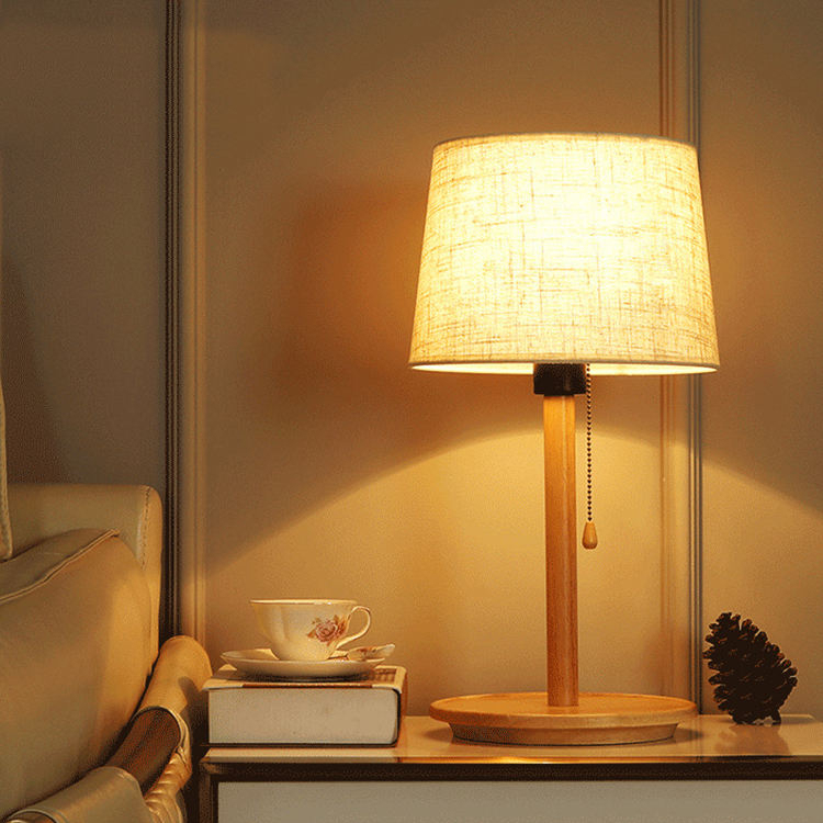 Nordic Study Desk Table Light Bedside Wooden Led Reading Table Lamp for Office Living Room Decor