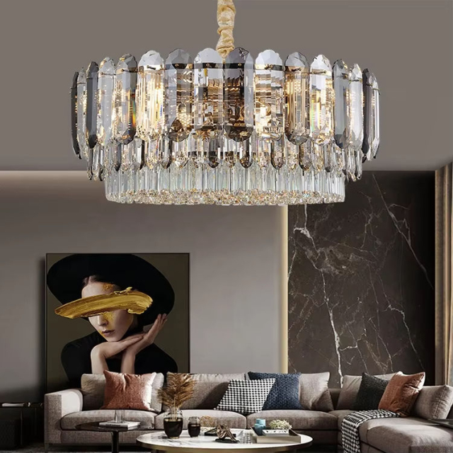 Modern Luxury Crystal Pendant Lamp Hotel Lighting Creative Hotel Living Room Crystal Chandelier