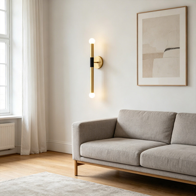 Luxury Hotel Copper Metal LED Wall Light Indoor Living Room Bedside Decorative Glass Bulb Wall Lamp