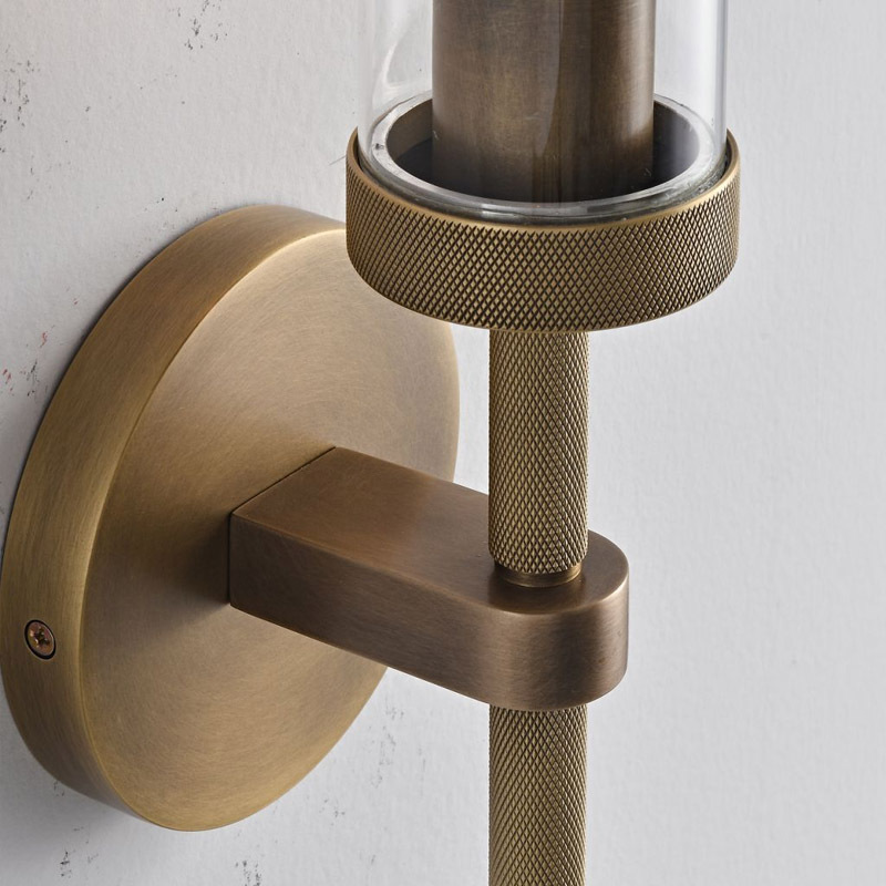Modern Luxury Hotel  Wall Light Home Decor Bedside E27 Bronze Metal Glass Wall Lamp