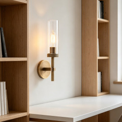 Modern Luxury Hotel  Wall Light Home Decor Bedside E27 Bronze Metal Glass Wall Lamp