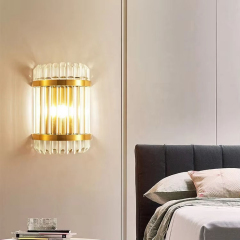 Nordic Luxury Decorative Crystal Wall Sconce Light Indoor LED Wall Lamps Crystal Wall Lamp for Hotel Home Livingroom