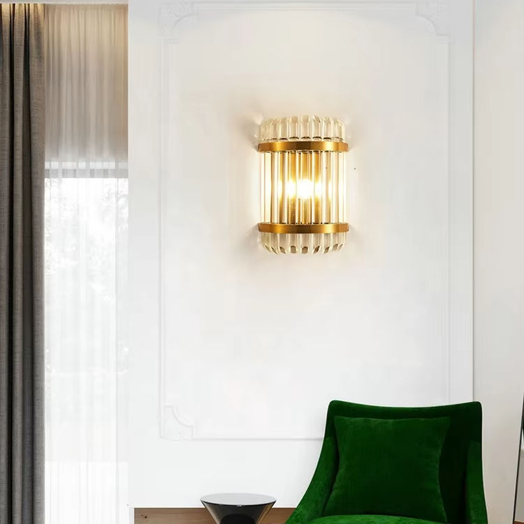 Nordic Luxury Decorative Crystal Wall Sconce Light Indoor LED Wall Lamps Crystal Wall Lamp for Hotel Home Livingroom
