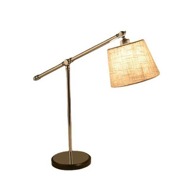Postmodern Table Light Vertical Hotel Living Room Bedside Decorative Steel Fabric Lampshade LED Desk Table Lamp