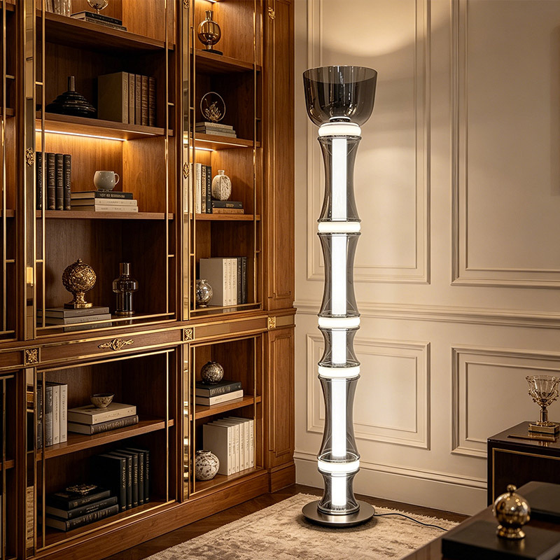 Luxury Creative Art Glass Floor Light Hotel Indoor Living Room Decorative Standing Floor Lamp