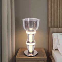 Modern Creative Design Glass Table Lamps Hotel Home Decoration Light Bedroom Living Room Bedside Bar LED Table Lamp Light