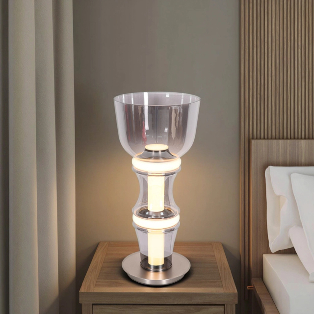 Modern Creative Design Glass Table Lamps Hotel Home Decoration Light Bedroom Living Room Bedside Bar LED Table Lamp Light