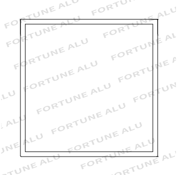 Custom Square Tube Aluminium Profiles Extrusion China Wholesale Price for Peru