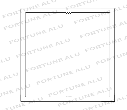 Peru Square Aluminum Section Profiles for Windows Doors China Factory