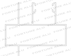 Peru Market Powder Coated Aluminium Extrusion Profiles Section for Window Door
