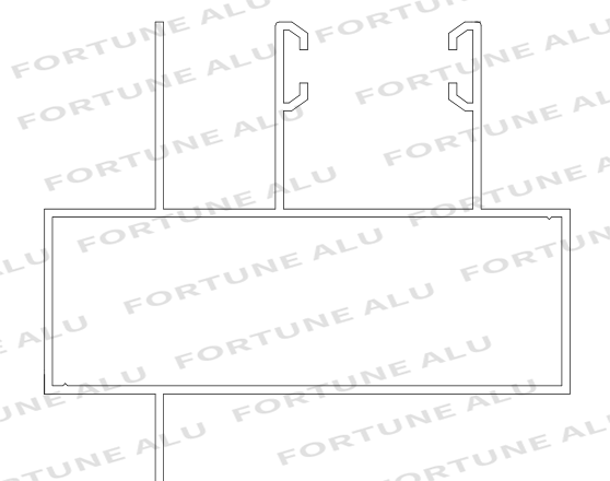 Peru Market Powder Coated Aluminium Extrusion Profiles Section for Window Door