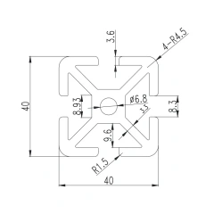Uruguay Industry Aluminum Extrusion Profiles Section for Windows and Doors