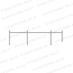 Dominican White Powder Coated Customized Aluminum Windows Doors Profiles