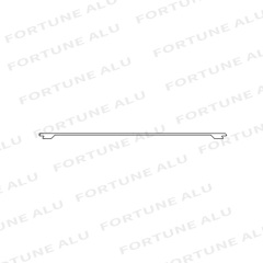 Thailand Market Flat Aluminum Window Door Frame Extrusion Profile 6063 T5