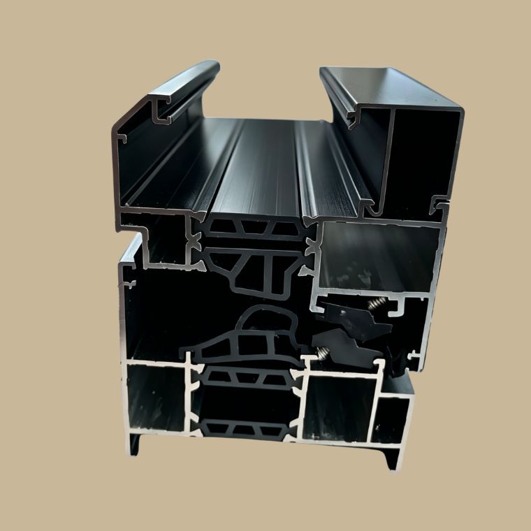 Cross-sectional diagram of thermal break aluminum profile