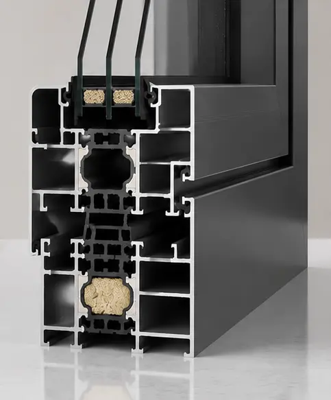 Custom thermally break aluminum profiles