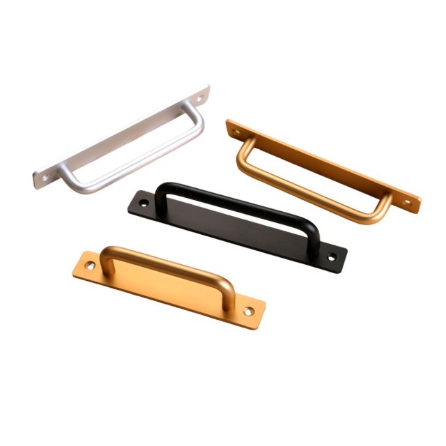 Aluminum Cabinet Handle With Anodized Finish – Adhesive Or Screw Mount, Multiple Lengths