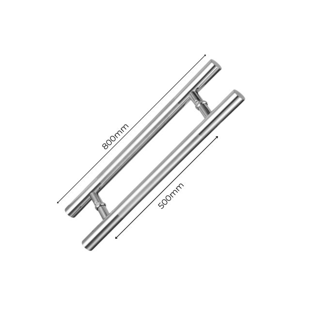 Stainless Steel Back-to-Back Pull Handle For Glass Door