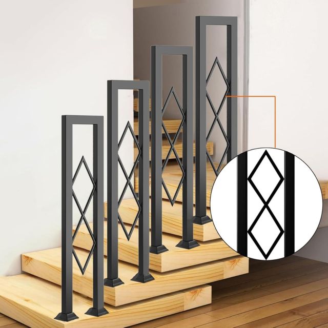 Decorative Stair Railing Post With Base Plate