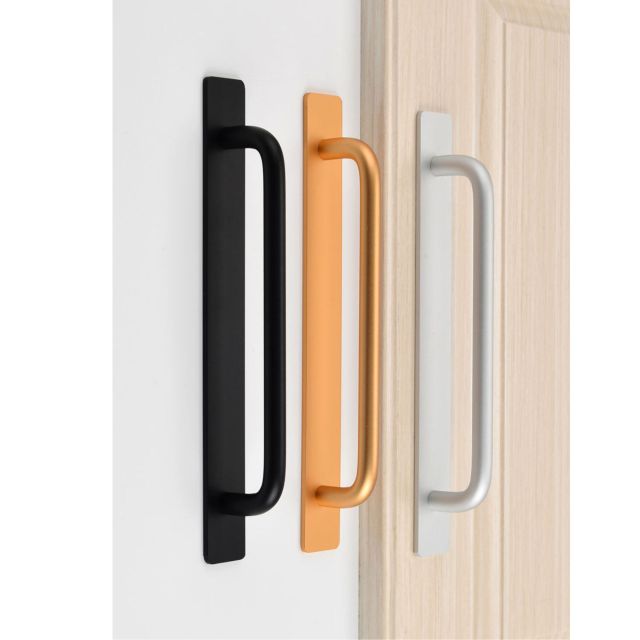 Aluminum Cabinet Handle With Anodized Finish – Adhesive Or Screw Mount, Multiple Lengths