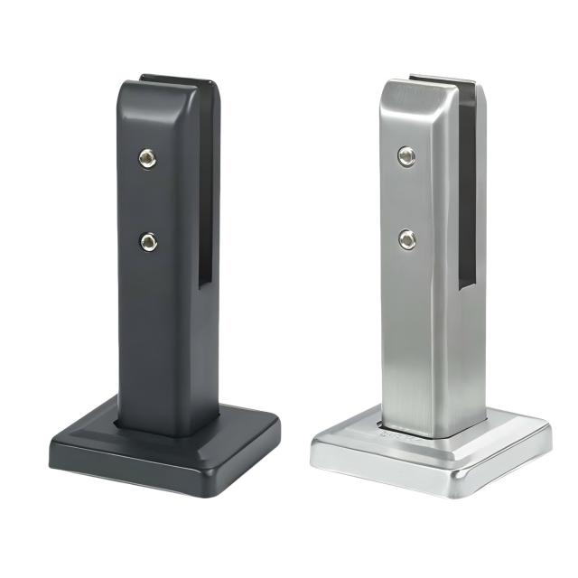 Square Base Glass Railing Spigot / Glass Fence Post (For 8–13mm Glass)