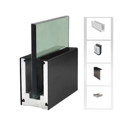 Aluminum U Channel Base Shoe For Glass Railing System