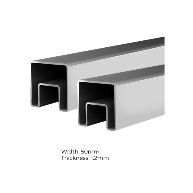 Aluminum U Channel Base Shoe For Glass Railing System