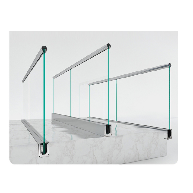 Aluminum U Channel Base Shoe For Glass Railing System