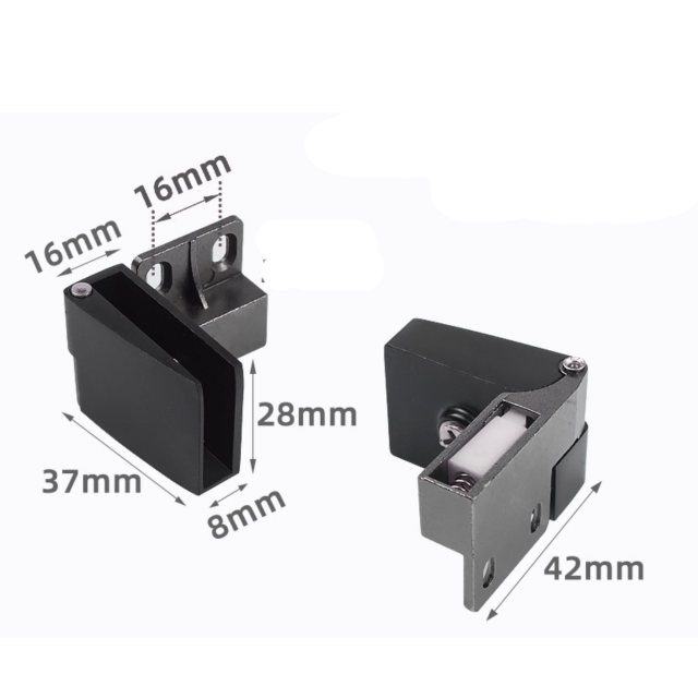 Zinc Alloy No-Drill Glass Door Hinge