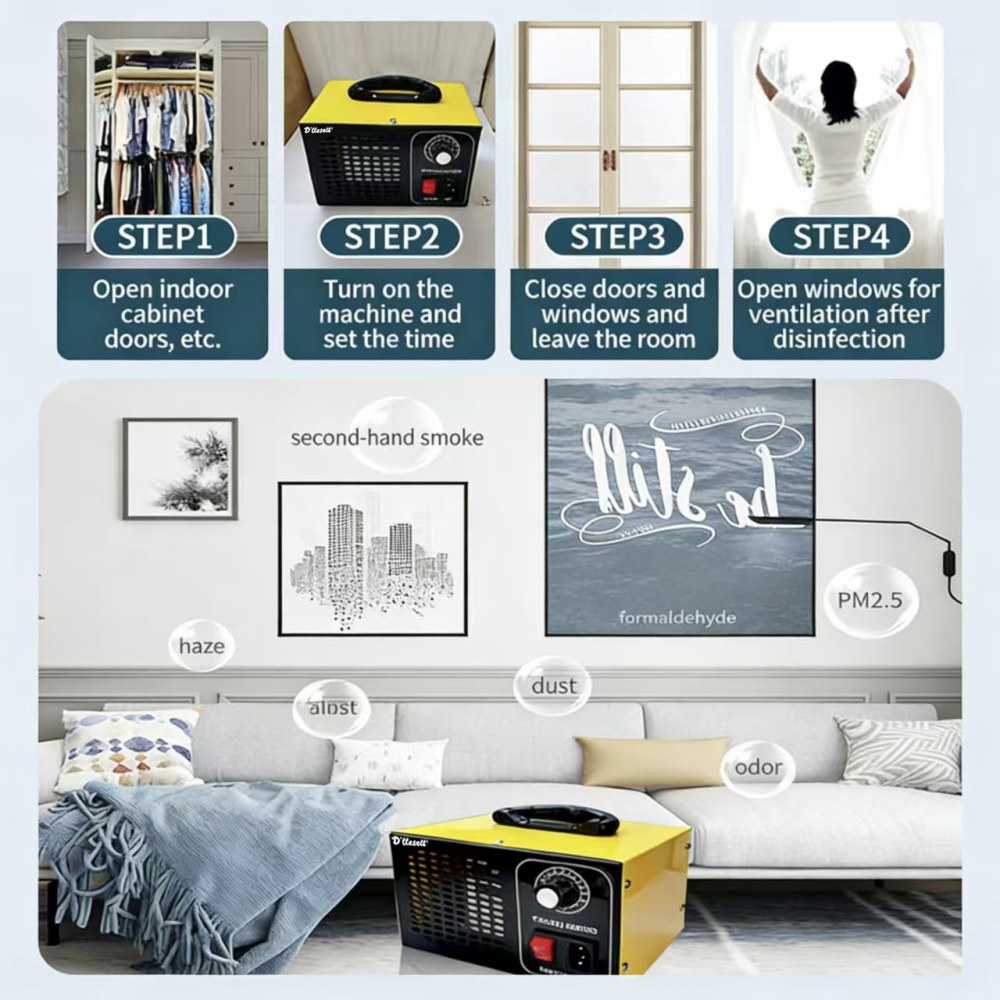 Ozone Generator 60g/32g Air Purifier Ozonator Home Ozone Air Cleaner Remove Odor O3 220V Disinfection Sterilization