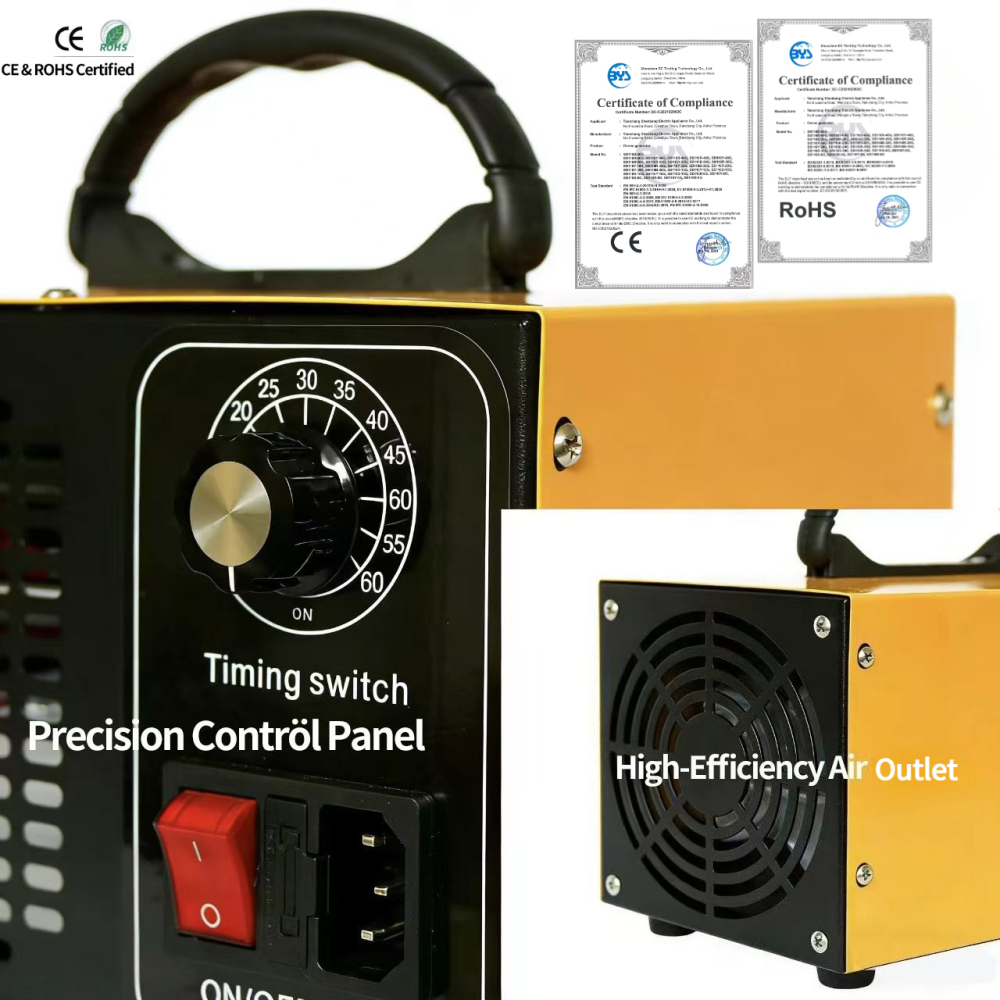 Professional Ozone Generator – Remove Formaldehyde, Kill Bacteria & Eliminate Odors | Safe for Home, Office, Restaurant