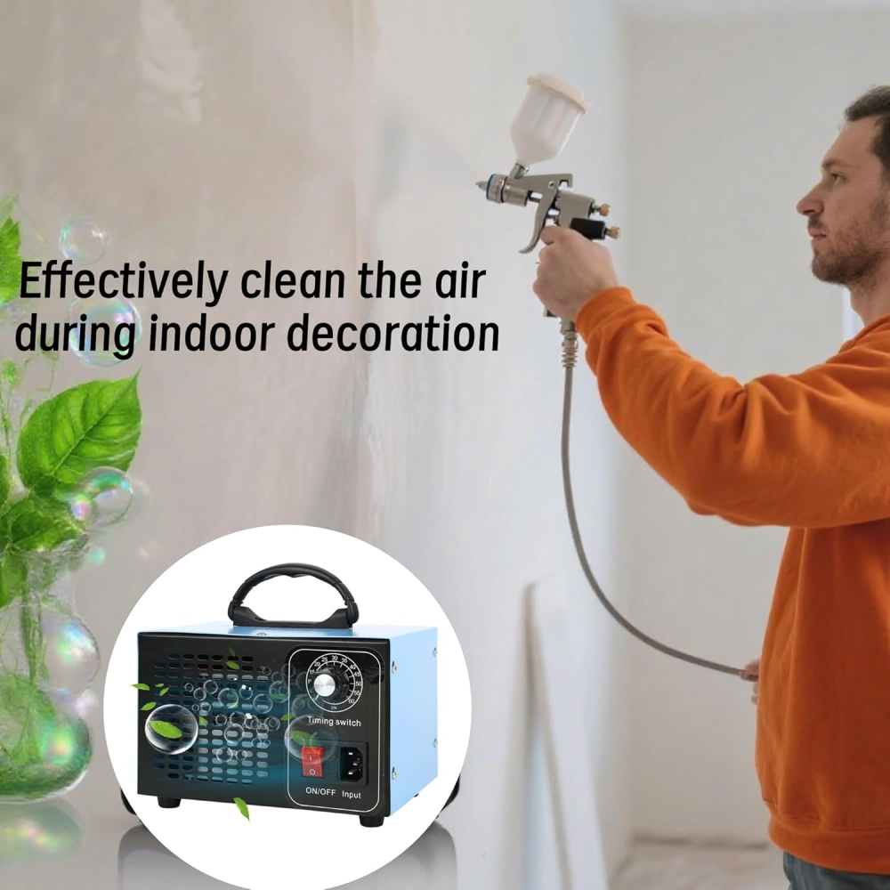 Ozone Generator 32000mg/h, Ozone Machine with Timer Industrial Air Purifier O3 Ozonizer for Home, Cars, Garage, Pets Kitchen Odour and Smoke Removal