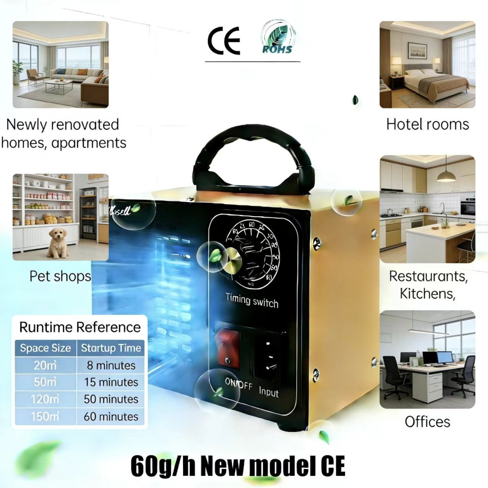 Ozone Generator 60g/32g Air Purifier Ozonator Home Ozone Air Cleaner Remove Odor O3 220V Disinfection Sterilization