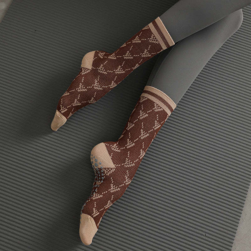 Crew Anti-Slip Yoga Socks-British Style