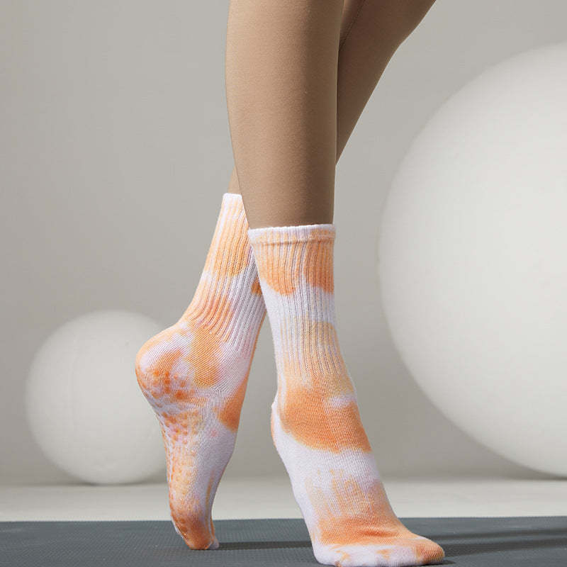 Crew Non Slip Yoga Socks-Piece Dye