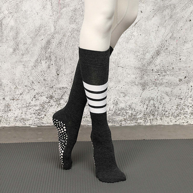 Non Slip Pilates Socks-Classic Four Stripes