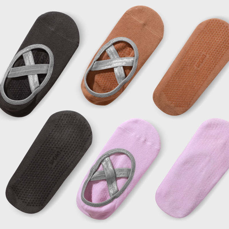 Cross Ribbon Anti-Slip Yoga Pilates Socks