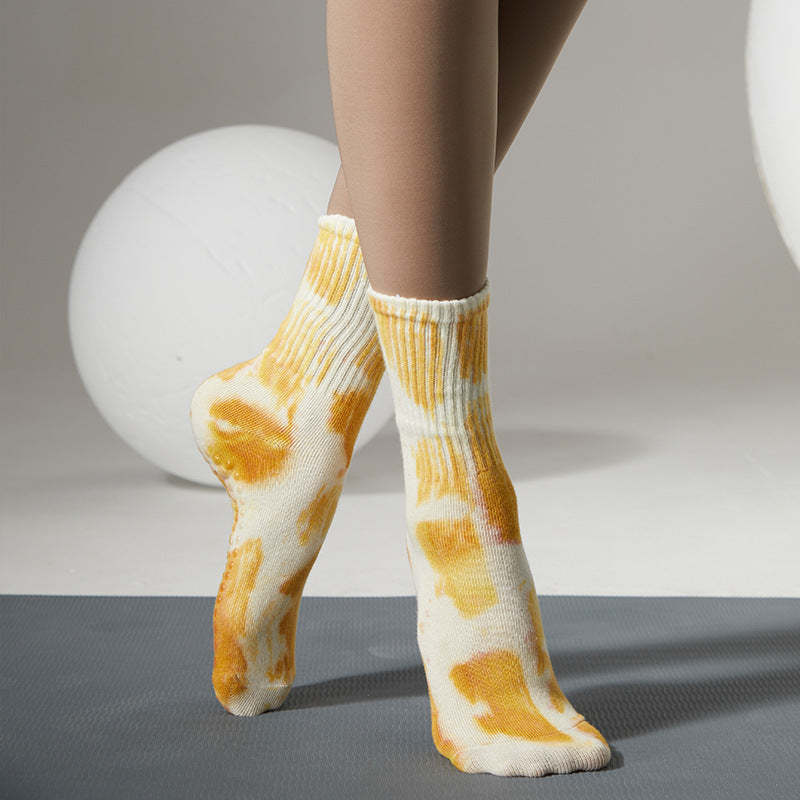 Crew Non Slip Yoga Socks-Piece Dye